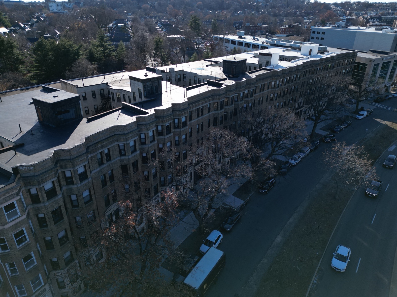 Aerial view of a multifamily building completed by WJR Pro Services