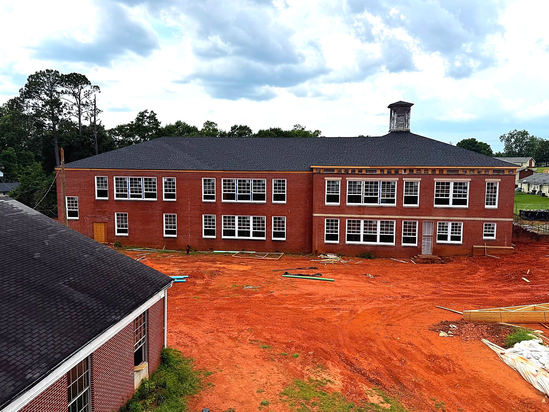 Halls of East, Thomaston GA — Building A — historic multifamily window installation