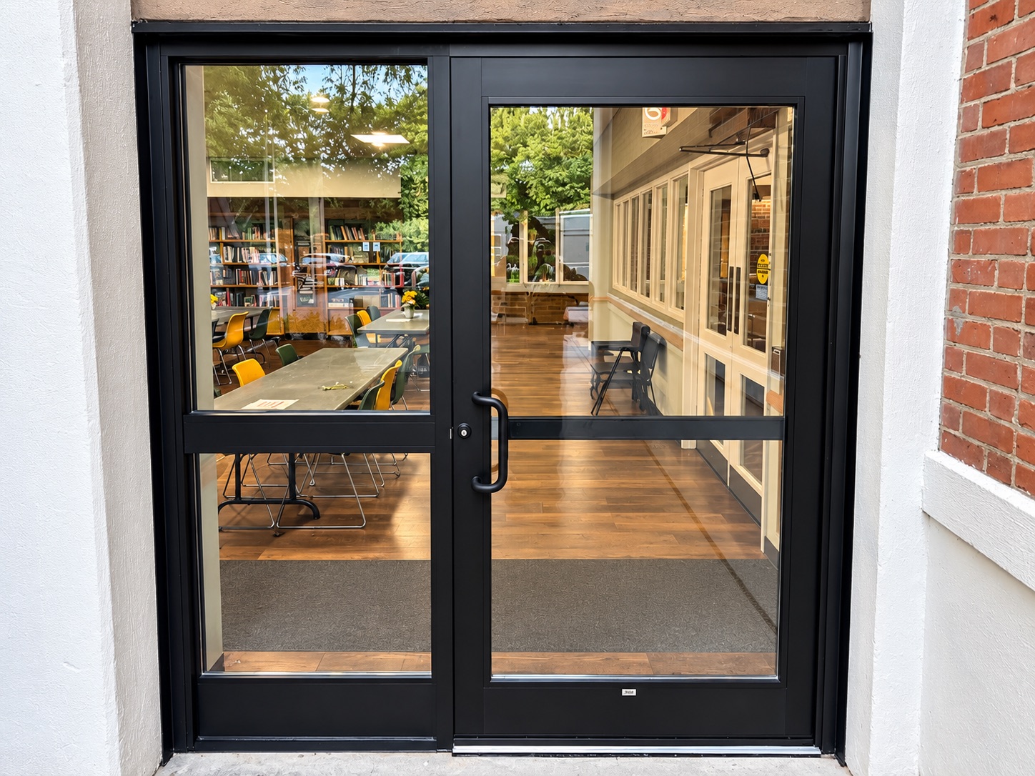 Keystone, Dorchester MA — commercial storefront door and sidelite installation